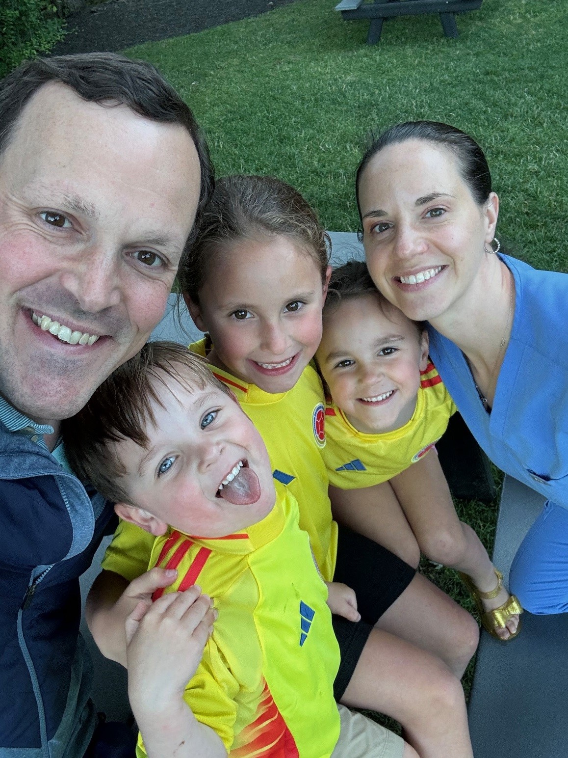 Nick Vidnovic with his children